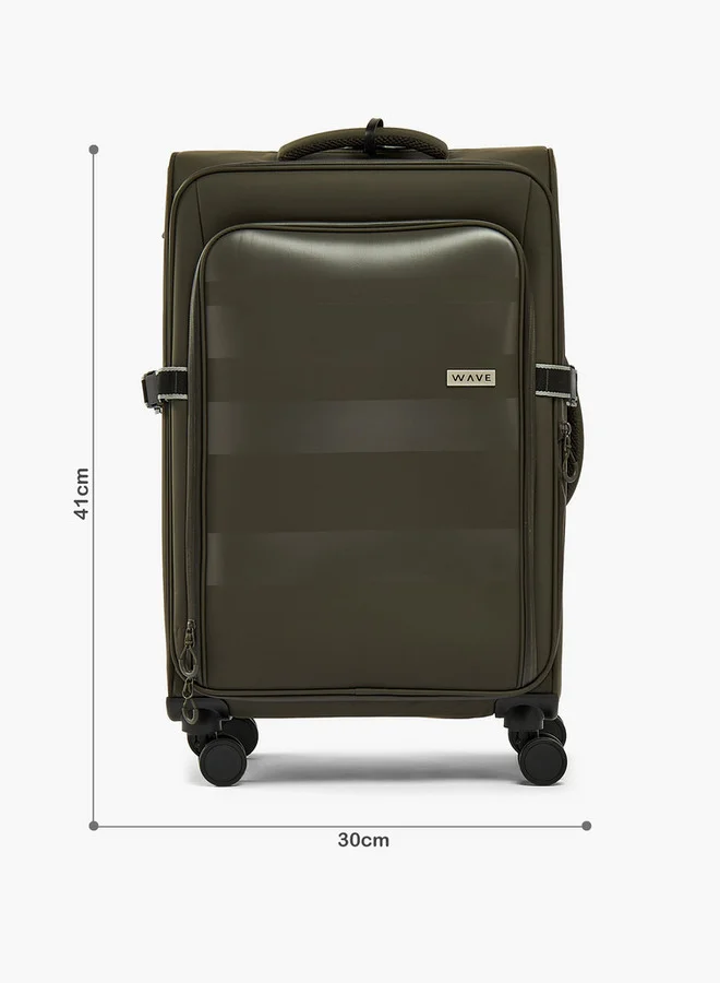 Wave Striped Softcase Trolley Bag With Retractable Handle